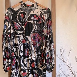 Free People • Open Shoulder Bell Sleeved Mini